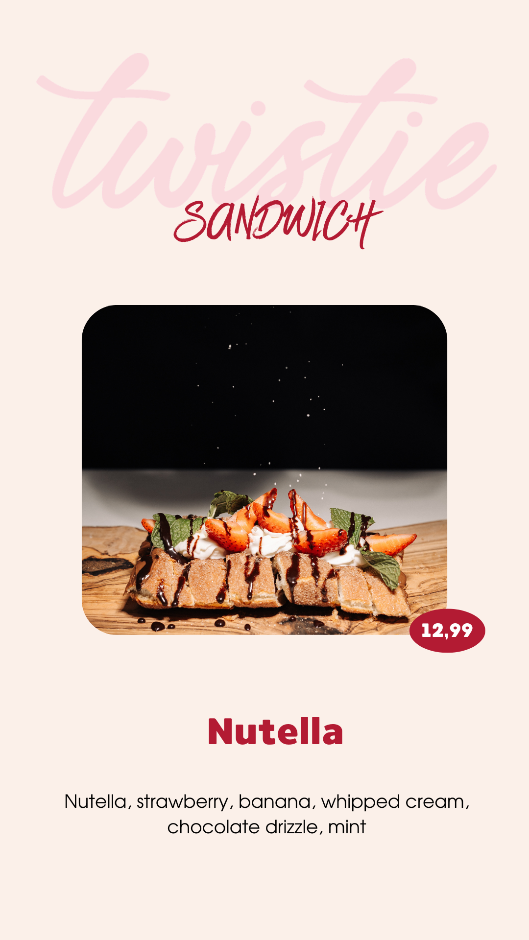 Nutella chimney sandwich