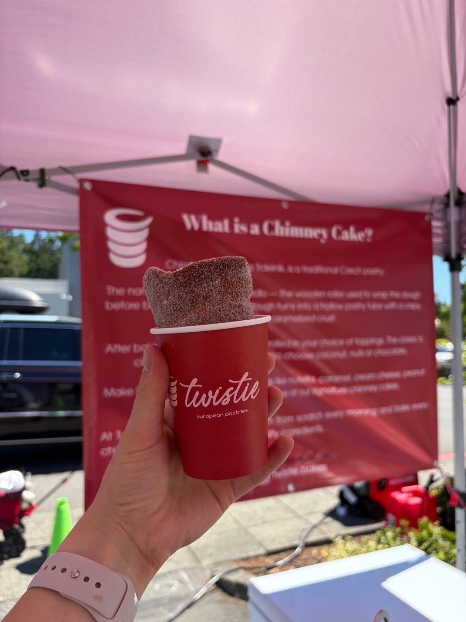 Classic chimney cake served in a Twistie cup