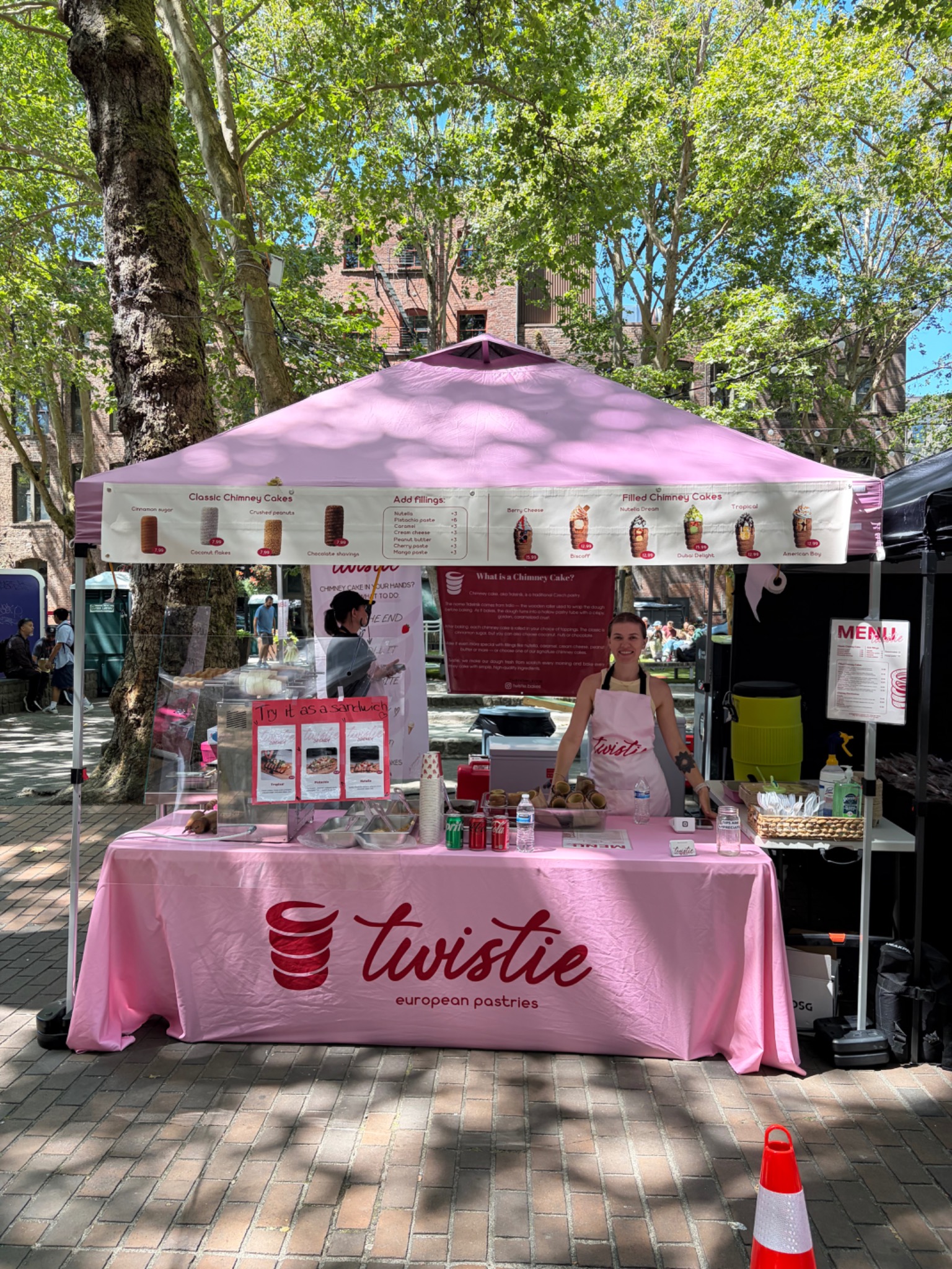 Twistie market booth at an outdoor event