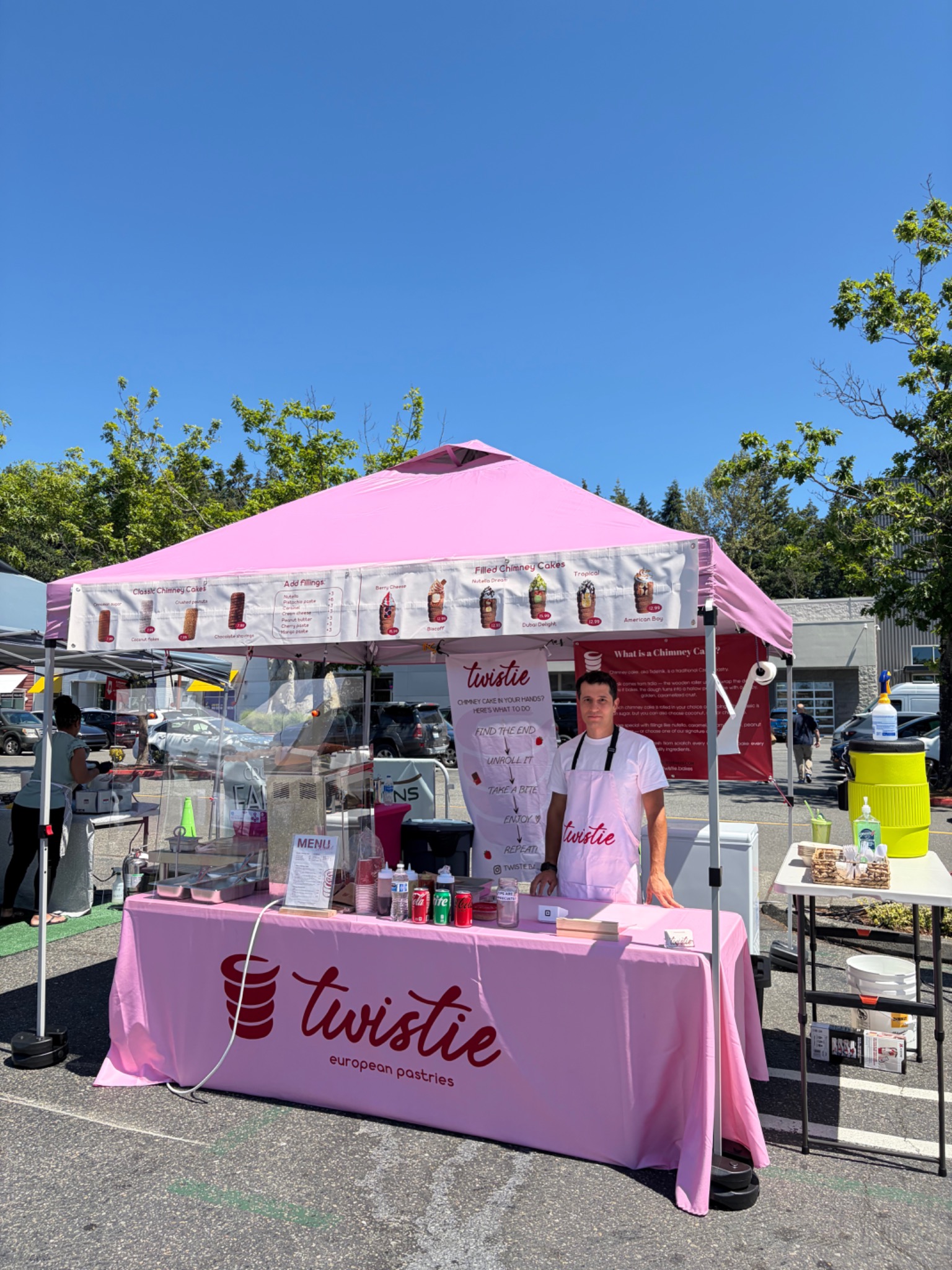 Full Twistie market booth setup