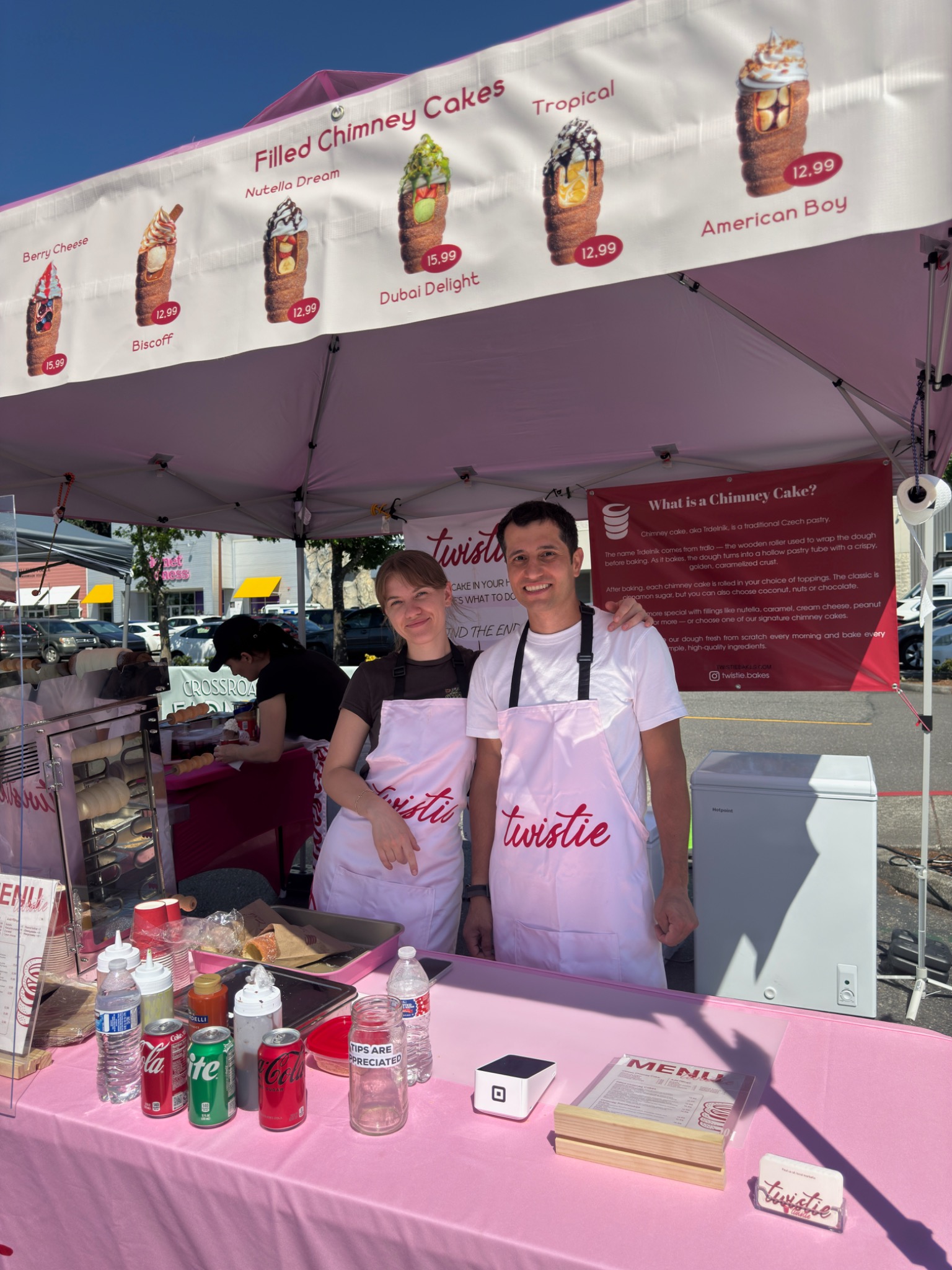 Twistie team at the market booth
